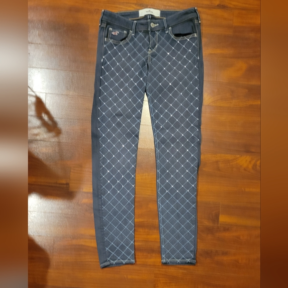 Hollister Diamond Stitched Jewel studded Jeans